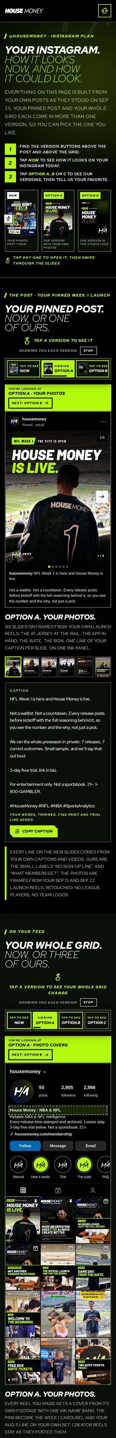 The House Money feed on a phone