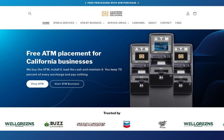 California Merchant Solutions website