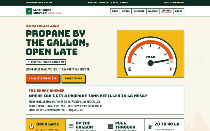 La Mesa Propane website